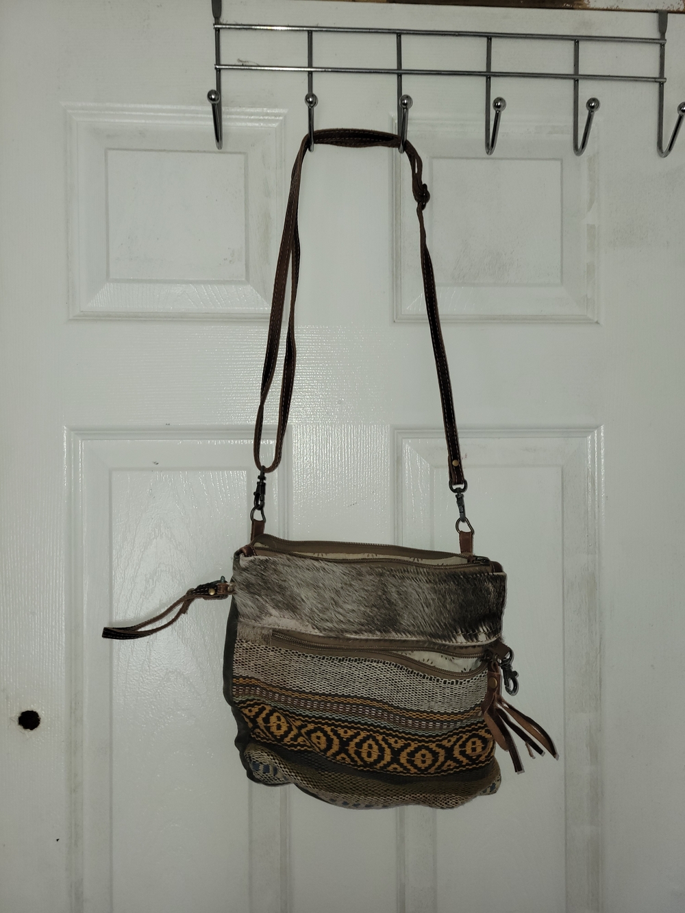 Myra Bag Boho Crossbody in Brown, Tan, Black